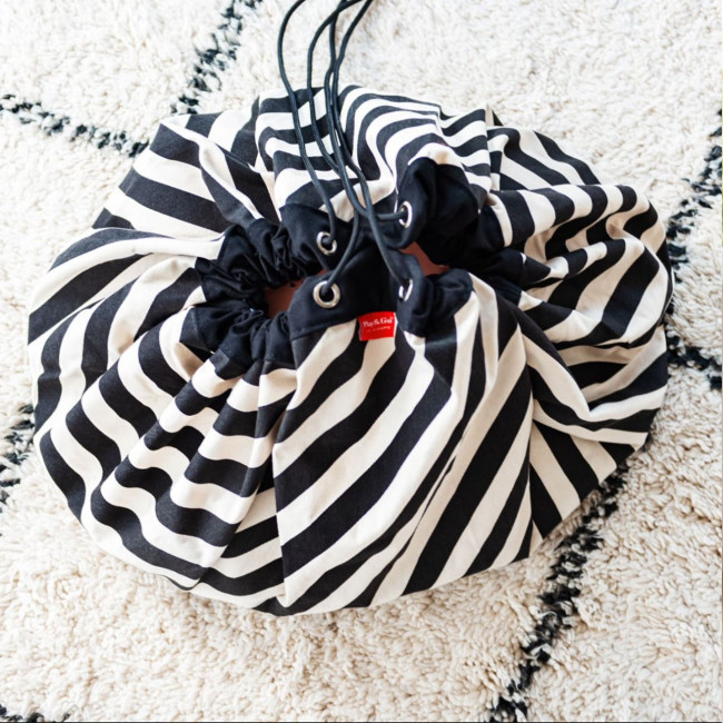 KOTT14 Stripes Black Toy Storage Bag